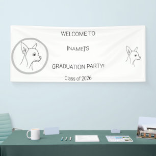 Custom Dog Graduate Welcome Banner   Photo & Breed