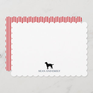 Custom Dog Labrador Stripe Logo Stationary Thank You Card