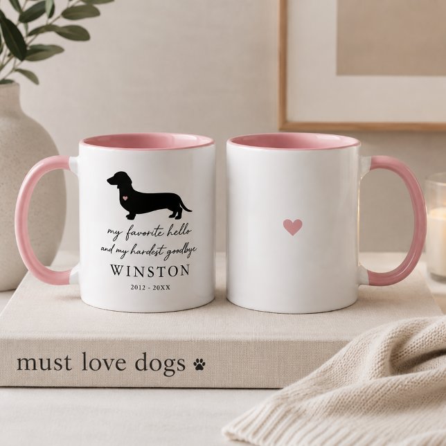 Custom Dog Loss Keepsake | Dachshund Memorial  Mug (Creator Uploaded)