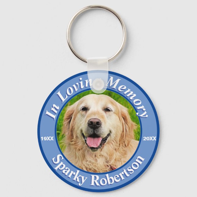 Custom Dog Memorial Key Ring (Front)