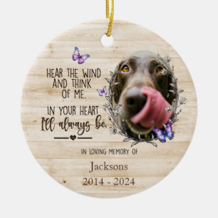 Custom Dog Memorial Ornament with Photo