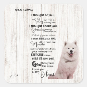 Custom Dog Memorial Passing     Square Sticker