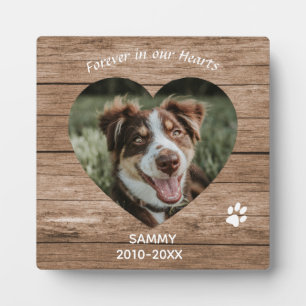 Custom Dog Memorial Rustic Wood & Photo Plaque
