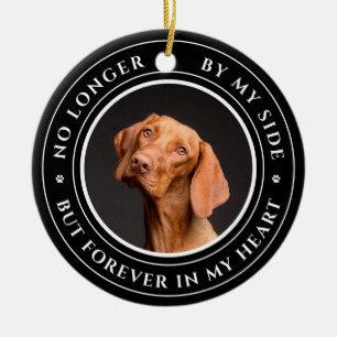 Custom Dog Memorial with Photo Forever In My Heart Ceramic Tree Decoration
