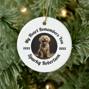 Custom Dog Memory & Remembrance Design Ceramic Tree Decoration