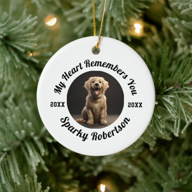 Custom Dog Memory & Remembrance Design Ceramic Tree Decoration (Tree)