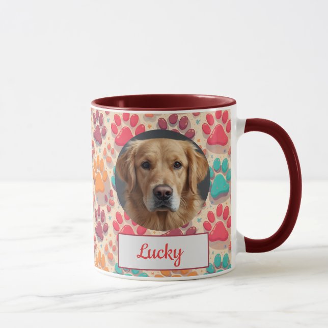Custom Dog Mum, Dog Dad, Personalise Gift Mug (Right)