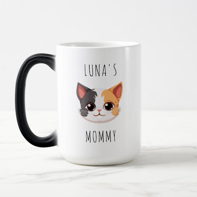 Custom Dog Mum Gift with Pet Photo Dog Lover Cat   Magic Mug (Left)