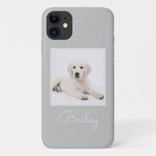 Custom Dog Mum Photo Script Simple Modern Minimal  Case-Mate iPhone Case
