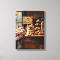 Custom Dog Name French Bakery Pomeranian Dog