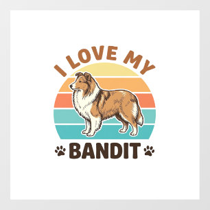 Custom Dog Name Retro Sunset Pet Lover Design_1