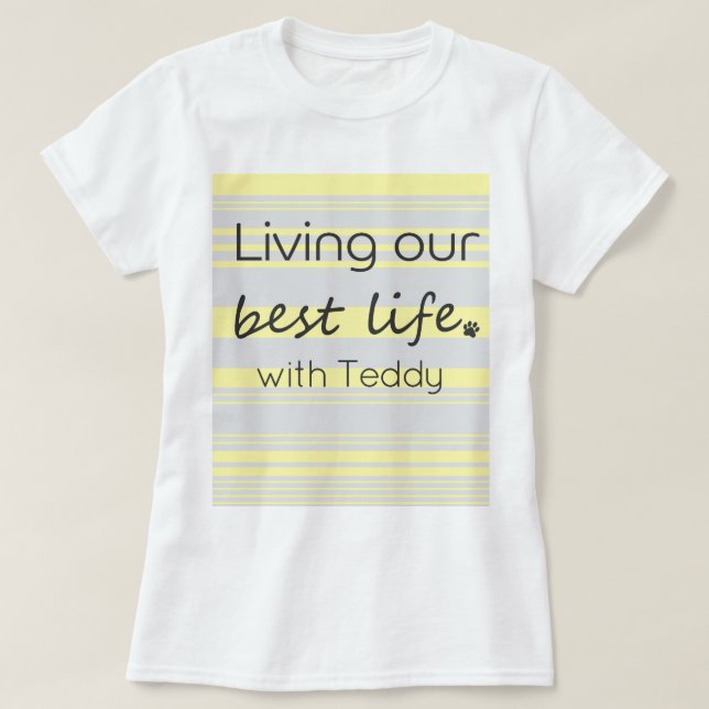 Custom Dog Name | Stylish Dog Mum T-Shirt (Design Front)