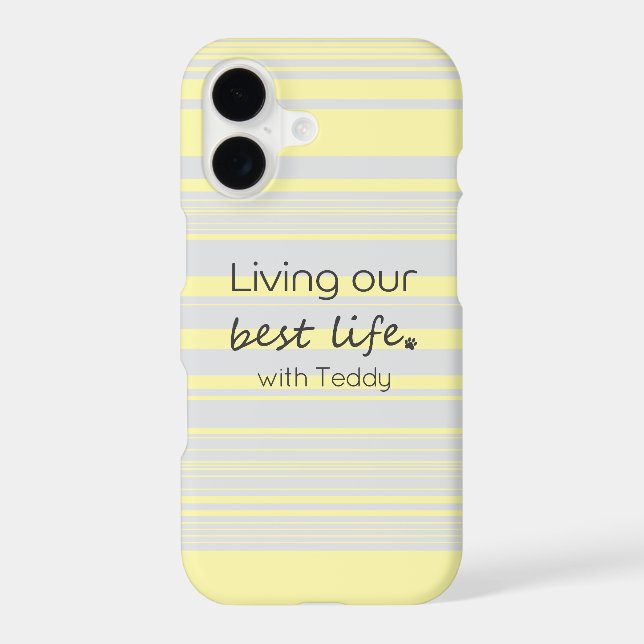 Custom Dog Name | Stylish Pet Parent Stripes (Back)