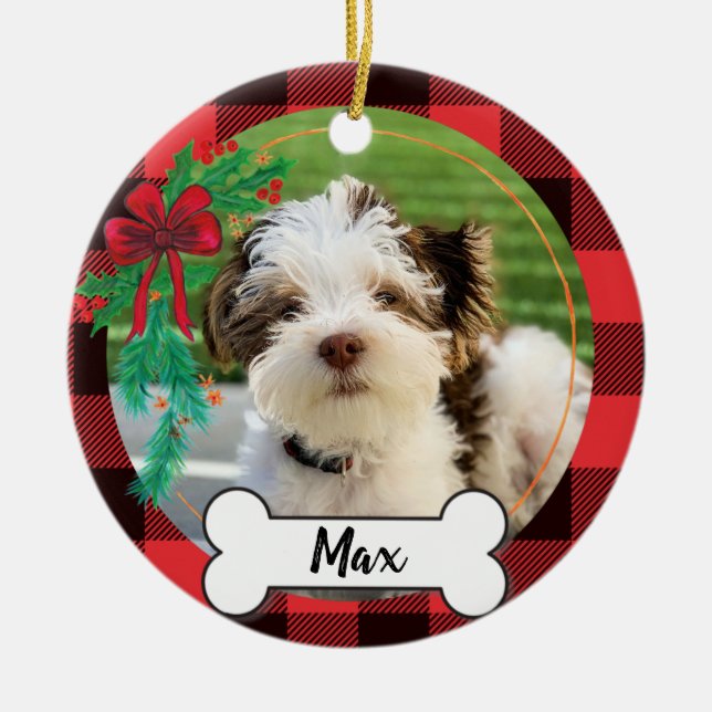 Custom Dog Ornament Using your Photo (Front)