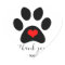 Custom Dog Paw Pet Business Thank You Cards