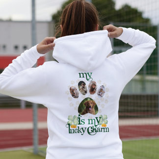 Custom Dog Paw Photos St Patrick's Day  Hoodie