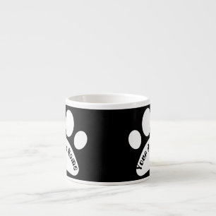 Custom Dog Paw Print Personalised Name Coffee Mug