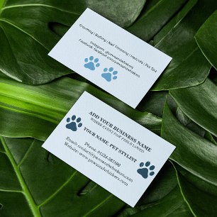 Custom Dog Pet Client Grooming Design Business Card