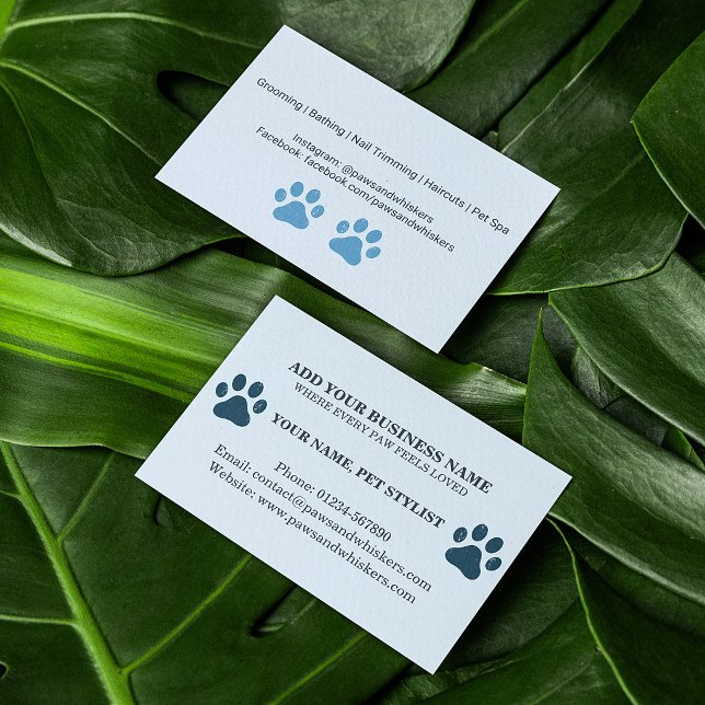 Custom Dog Pet Client Grooming Design Business Card (Creator Uploaded)