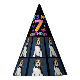 Custom Dog Photo 7th birthday party Party Hat