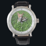 Custom Dog Photo Add Your Own Pet Photograph Round Watch<br><div class="desc">Personalise with your own dog's photograph on this custom pet wristwatch for a cute customised gift. A beautiful personalised watch for a pup owner to immortalise their love of their new puppy.</div>