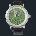 Custom Dog Photo Add Your Own Pet Photograph Round Watch<br><div class="desc">Personalise with your own dog's photograph on this custom pet wristwatch for a cute customised gift. A beautiful personalised watch for a pup owner to immortalise their love of their new puppy.</div>