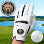 Custom Dog Photo Best Dad By Par Modern Golfer Golf Glove<br><div class="desc">Best Dad By Par ... Two of your favourite things , golf and your dog ! Now you can take your best friend with you as you play 18 holes . Customise these golf glove and golf ball marker with your dogs favourite photo and name . Great gift to all...</div>