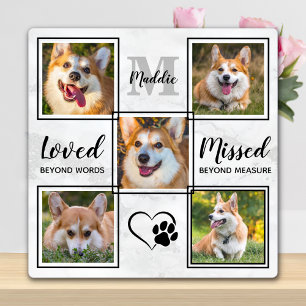 Custom Dog Photo Collage Personalised Pet Memorial Plaque