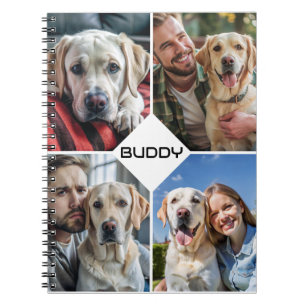 custom dog photo collage pet notebook