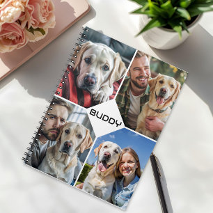 custom dog photo collage pet notebook