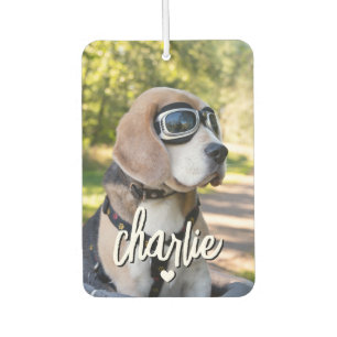 Custom Dog Photo Cool Pet Name Car Air Freshener