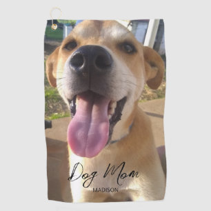 Custom Dog Photo Dog Mum Personalised Golf Towel