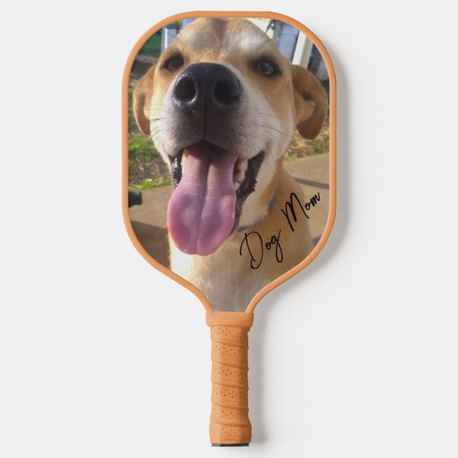 Custom Dog Photo Dog Mum Pickleball Paddle (Front)