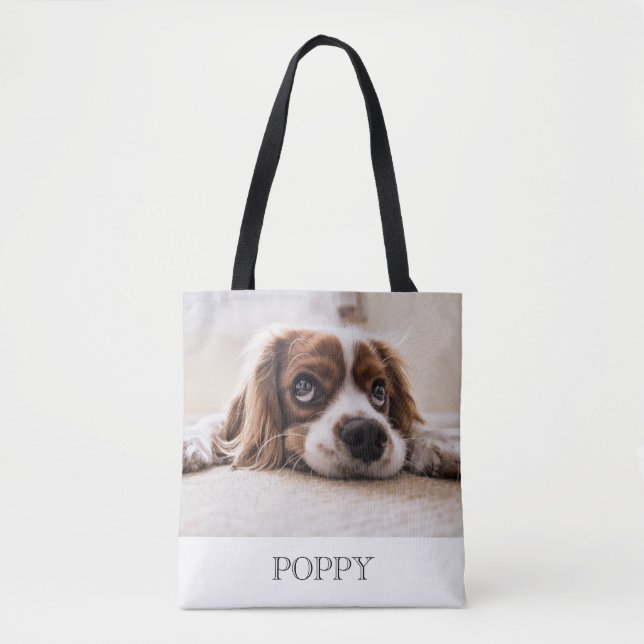 Custom Dog Photo Double Sided Tote (Front)