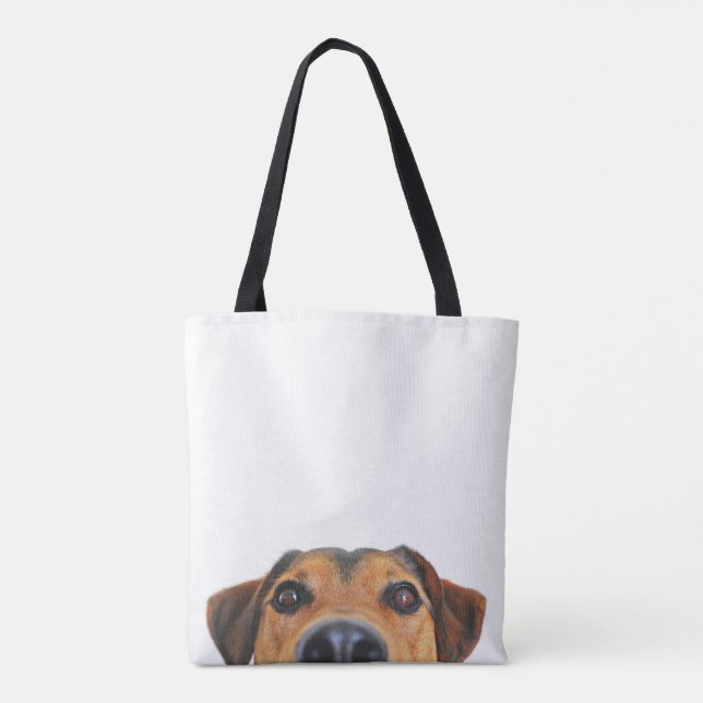 Custom Dog Photo Double Sided Tote Bag (Back)
