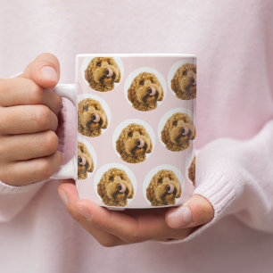 Custom Dog Photo Mug   Personalized Pet Face Gift 