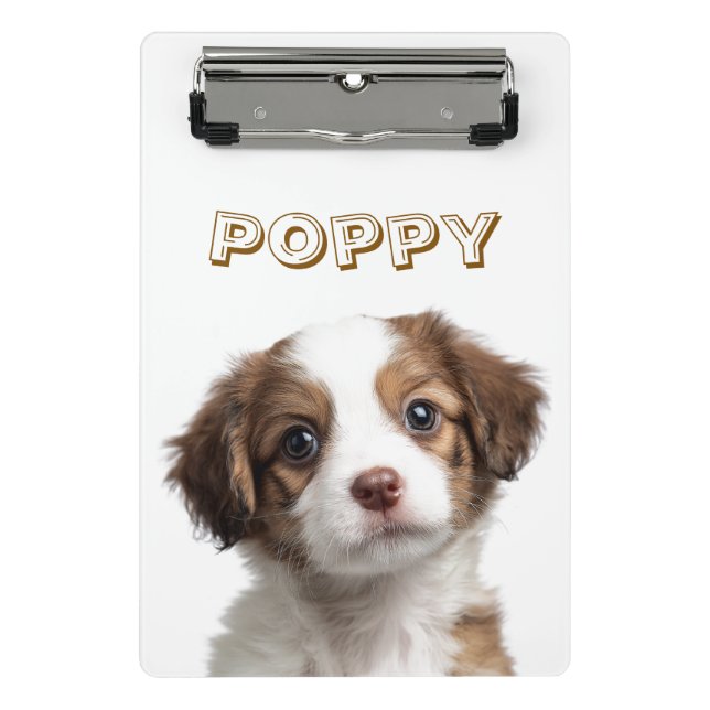 Custom Dog Photo & Name - Mini Clipboard (Front)