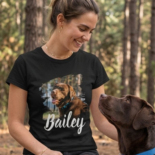 Custom Dog Photo & Name Personalised Tri-Blend Shirt (Creator Uploaded)