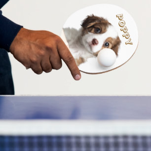 Custom Dog Photo & Name Ping Pong Paddle