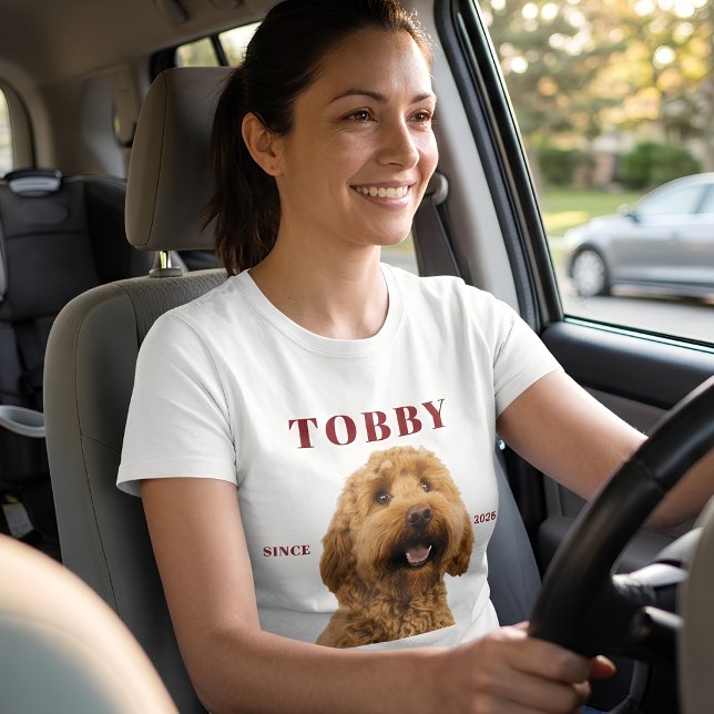 Custom Dog Photo & Name  T-Shirt (Creator Uploaded)