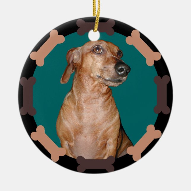 Custom Dog Photo Ornament (Front)