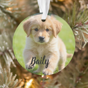 Custom Dog Photo Ornament Personalized Pet Gift