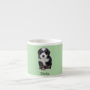 Custom Dog Photo – Pastel Green with Pet Name - Espresso Cup