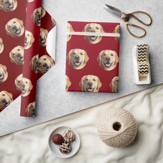 Custom Dog Photo Personalised Gift Wrap (Crafts)