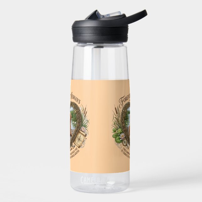 Custom Dog Photo Personalised Water Bottle (Left)