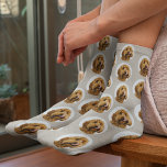 Custom Dog Photo | Personalized Pet Face Socks<br><div class="desc">Create the cutest pair of socks ever with these custom pet photo socks featuring your dog’s face on a stylish neutral beige background! This aesthetic, minimal-toned design makes your pet stand out while keeping the look modern and trendy. Perfect for dog moms, dog dads, pet lovers, or anyone who wants...</div>