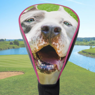 Custom Dog Photo Pink Personalized Driver Golf Head Cover