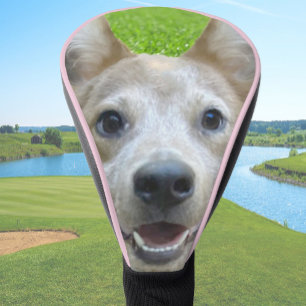 Custom Dog Photo Pink Personalized Driver Golf Head Cover