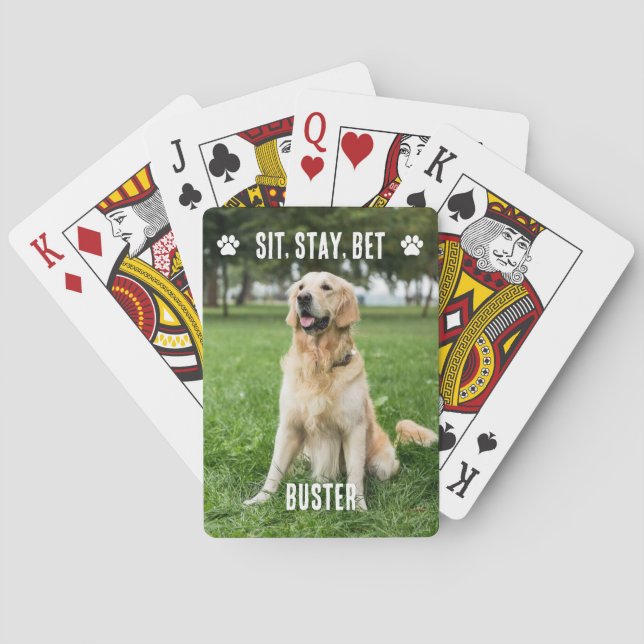 Custom Dog Photo Poker Cards  (Back)