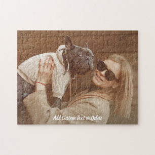 Custom Dog Photo Puzzle With Custom Text